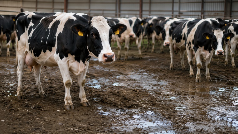Troupeau laitier suivi dans le projet E-cowSentinel
