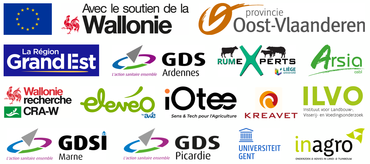 Partenaires et soutiens institutionnels du projet E-cowSentinel